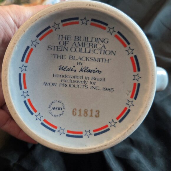AVON Collectible Stoneware Beer Stein, "The Building of America" No. 61813 - Picture 6 of 11
